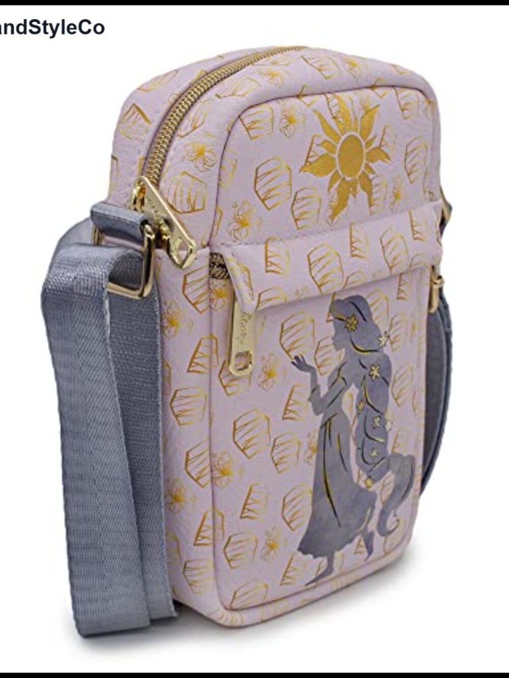 Disney Rapunzel Crossbody Bag Vegan Leather Zip Casual - Picture 2 of 6